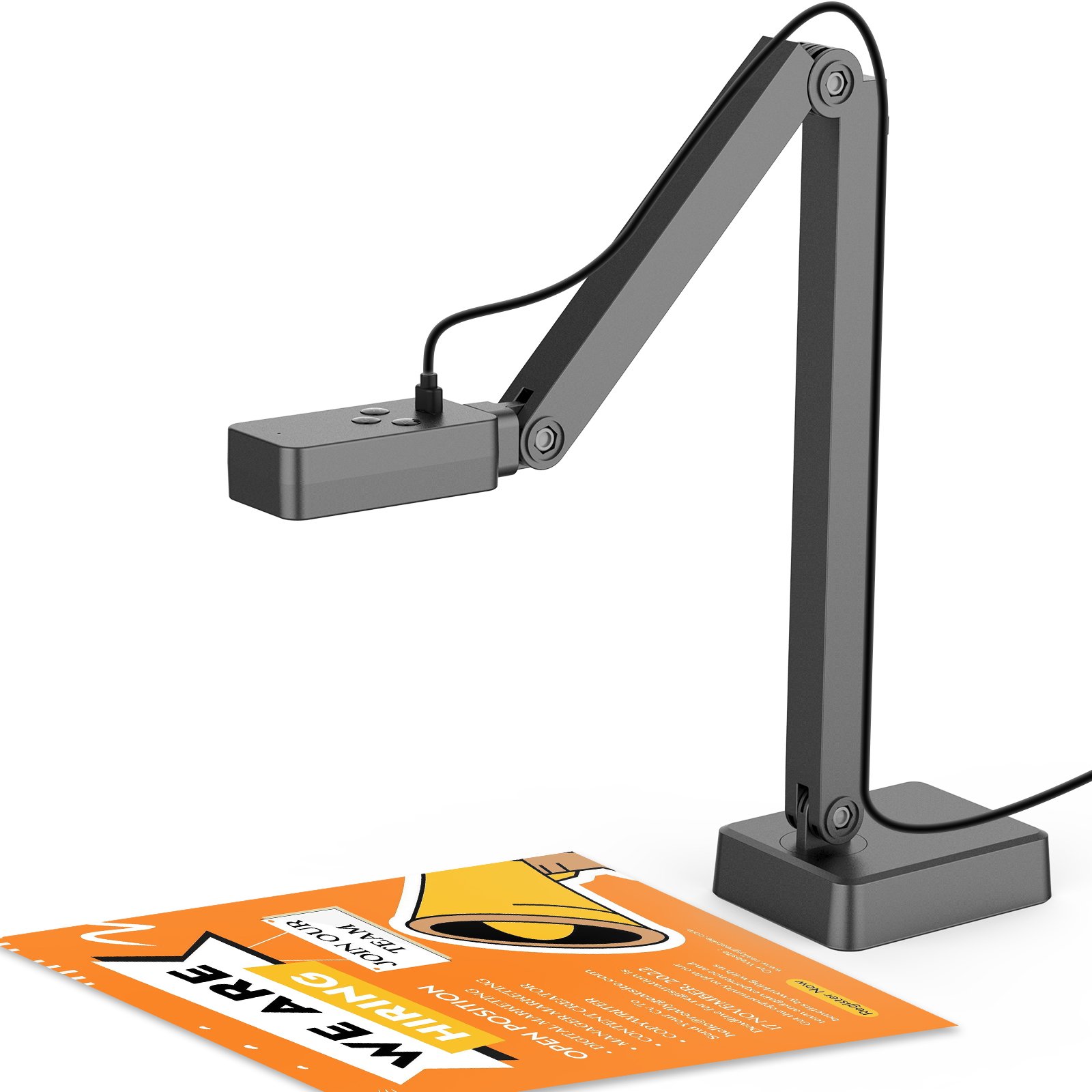 0 4K Foldable Document Camera | Autofocus Macro Webcam for Teaching & Live Streaming