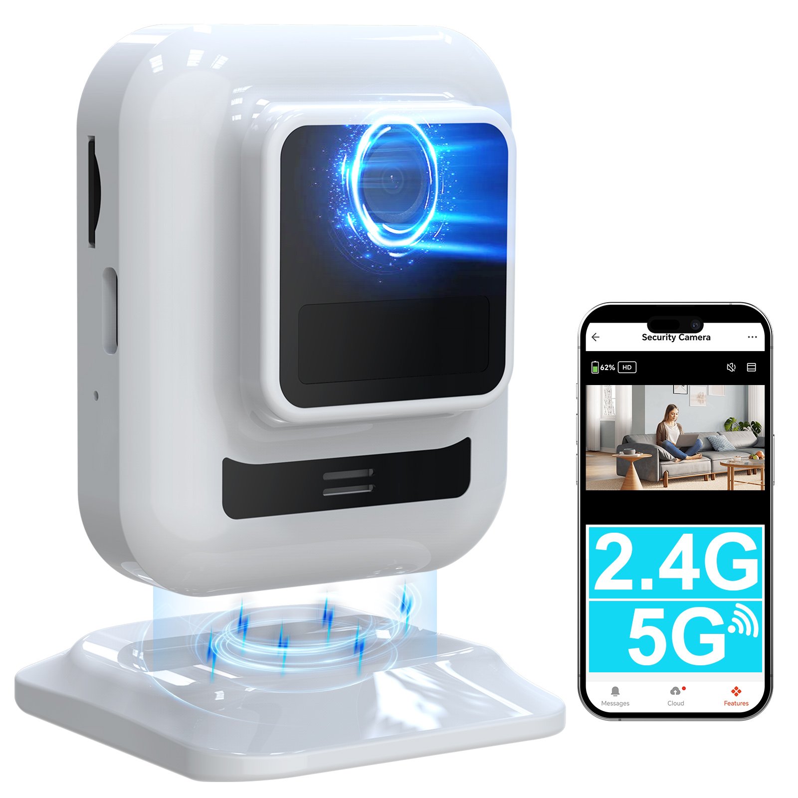 1 Wireless Magnetic Battery Camera | 1080P Night Vision PIR Motion Detection Home Security Camera