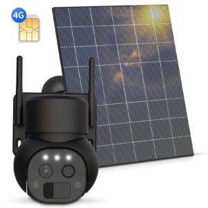 4G Solar PTZ Security Camera | Dual Lens 12X Zoom, 360° Panoramic Outdoor Waterproof Surveillance
