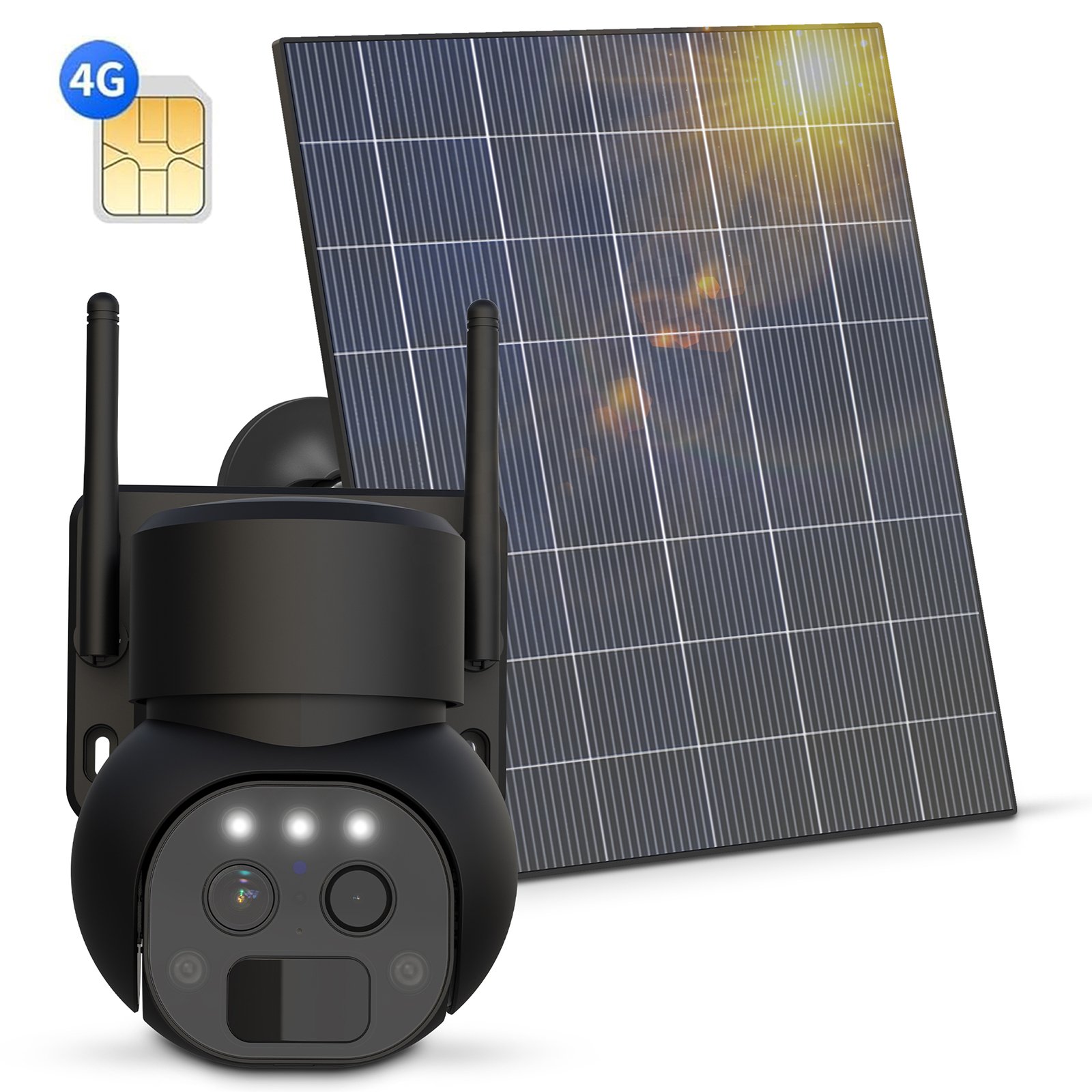 Listing 4G Solar PTZ Security Camera | Dual Lens 12X Zoom, 360° Panoramic Outdoor Waterproof Surveillance